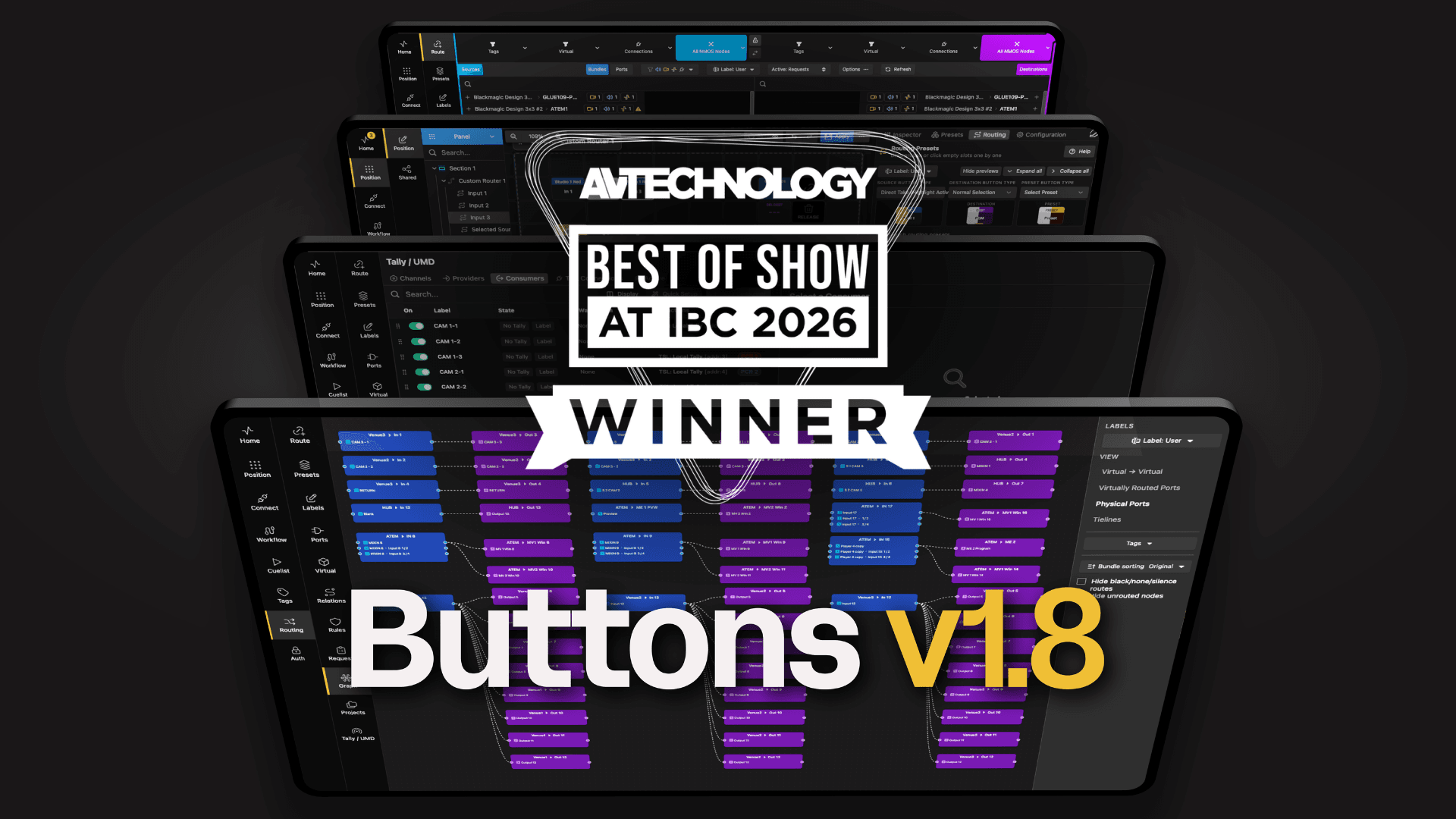Buttons v1.8 IBC award win