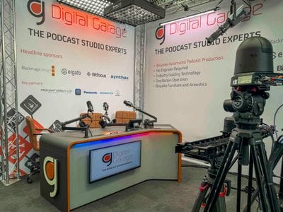 Podcast show - empty booth