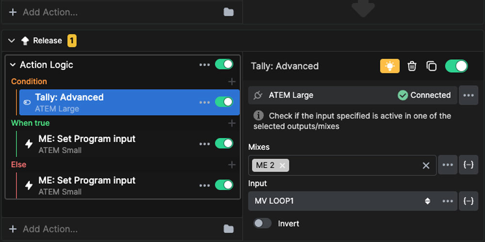 Bitfocus - Conditional Actions - Buttons Features
