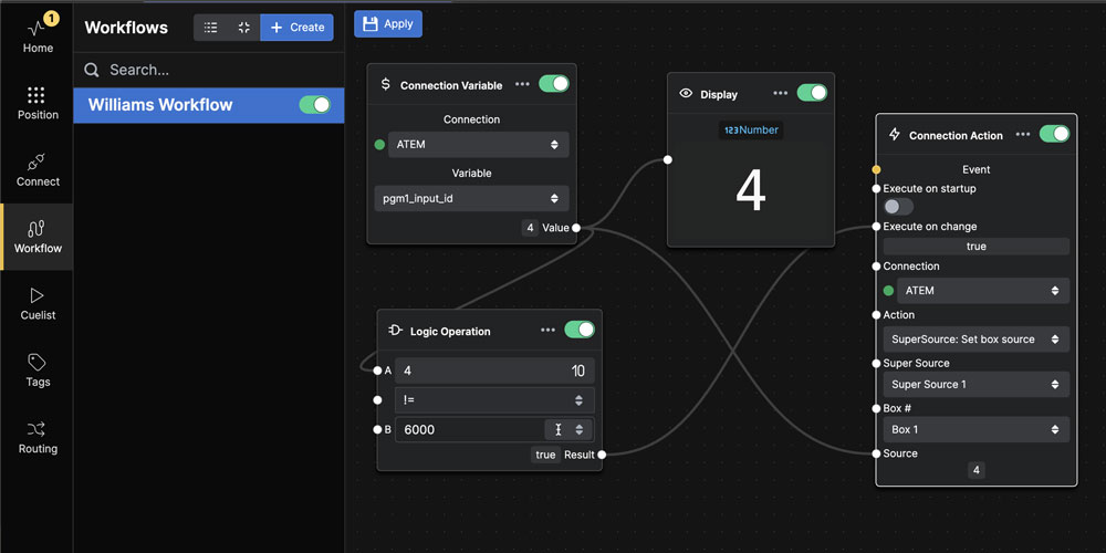 Bitfocus - Workflows - Buttons Features