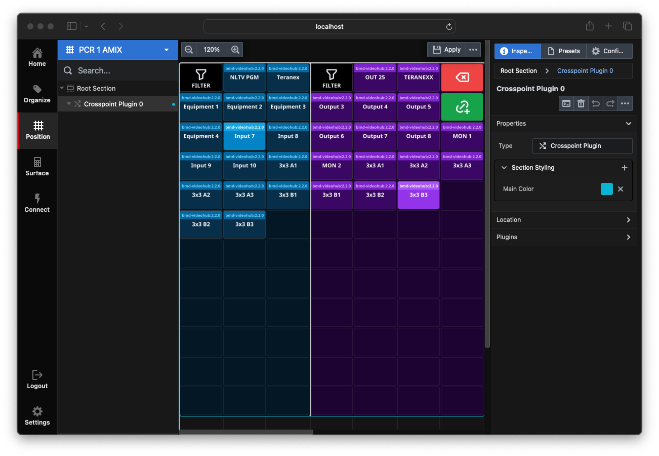 Dynamic routing section